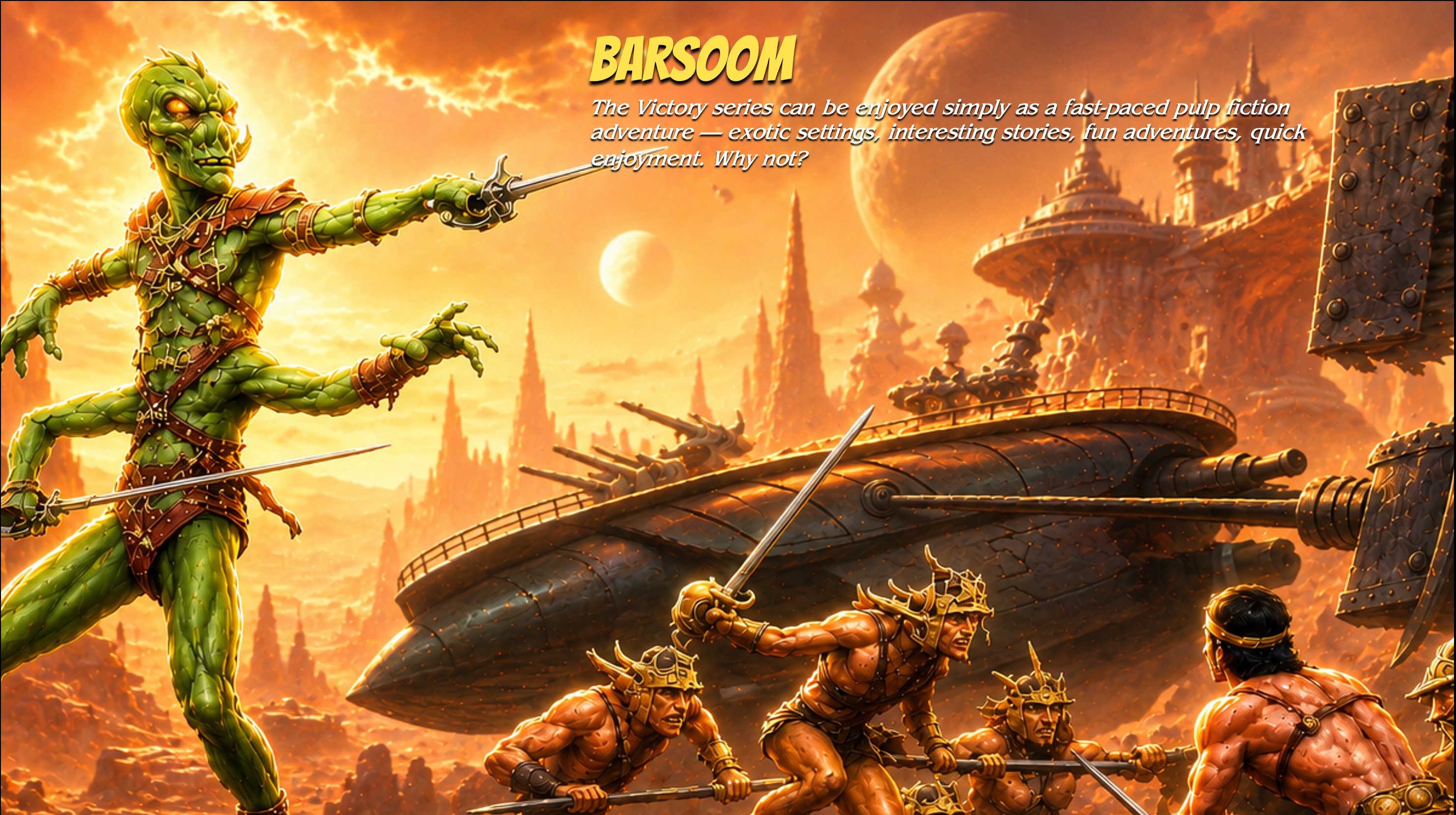 Barsoom battle scene concept art