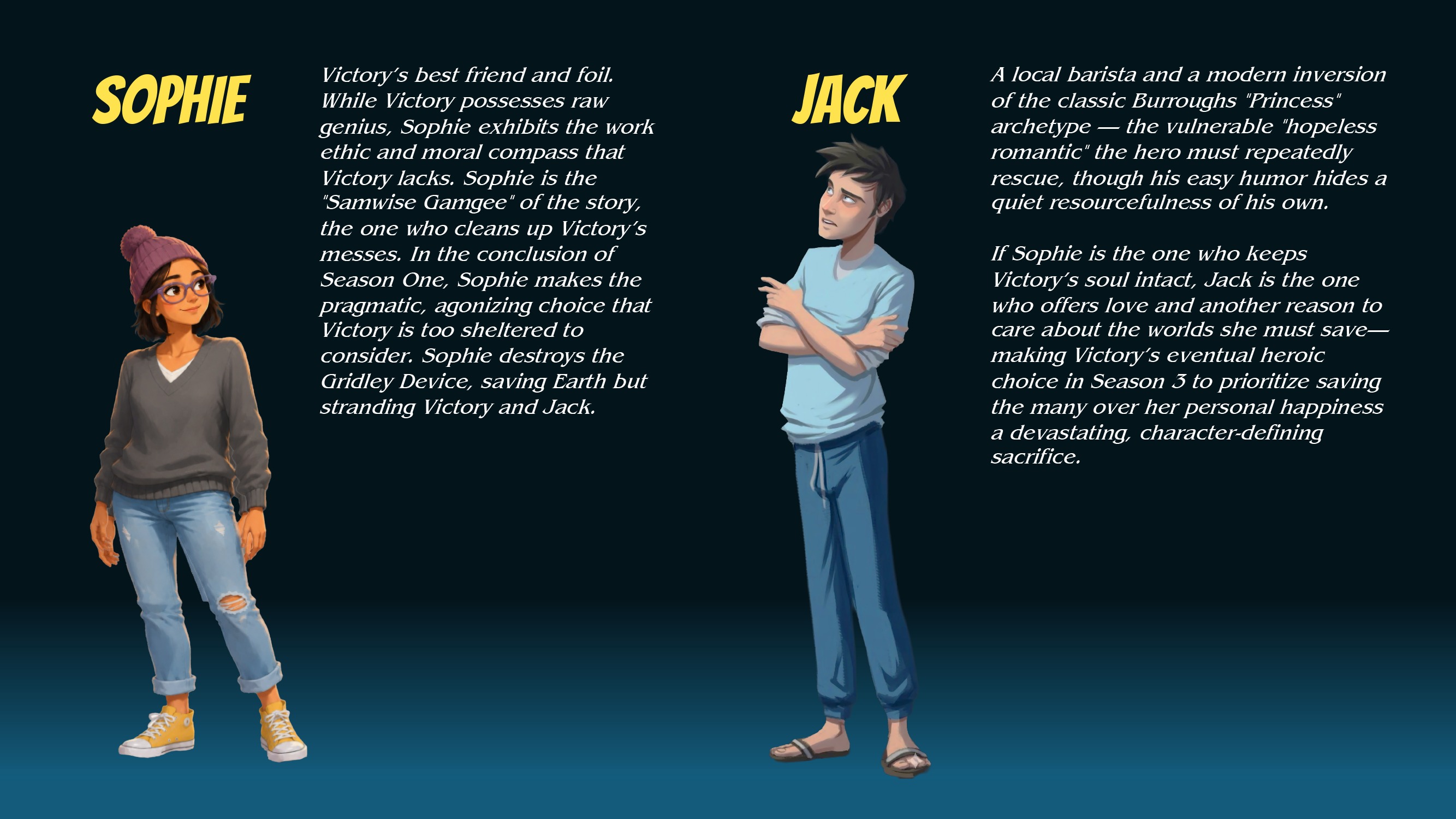 Sophie and Jack character bios
